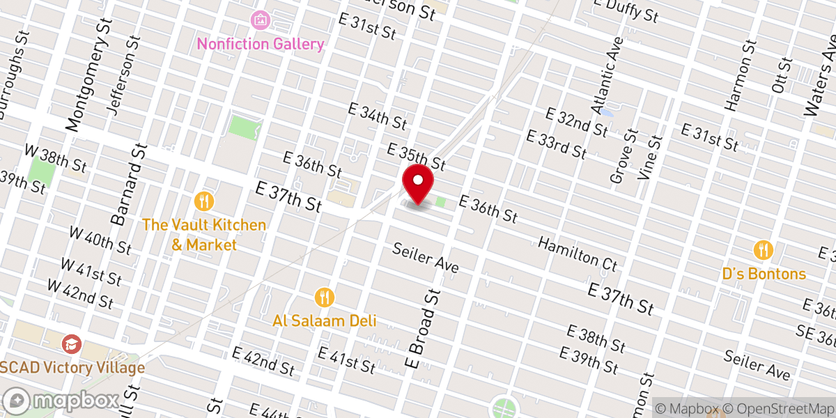 Map showing location of First Friendship Baptist Church