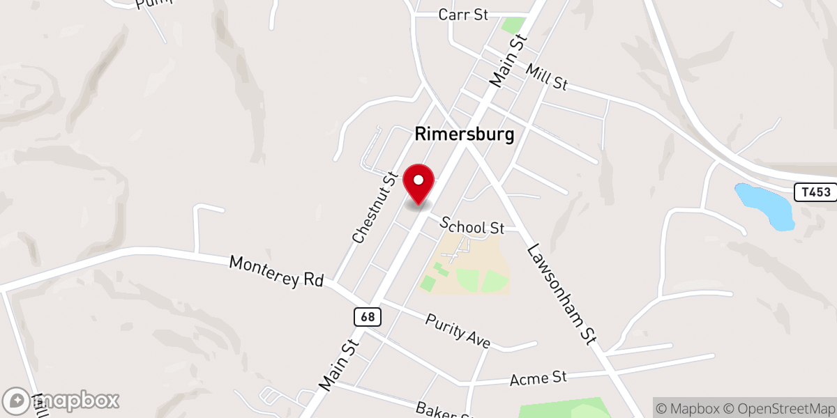 Map showing location of Faith Fellowship Church