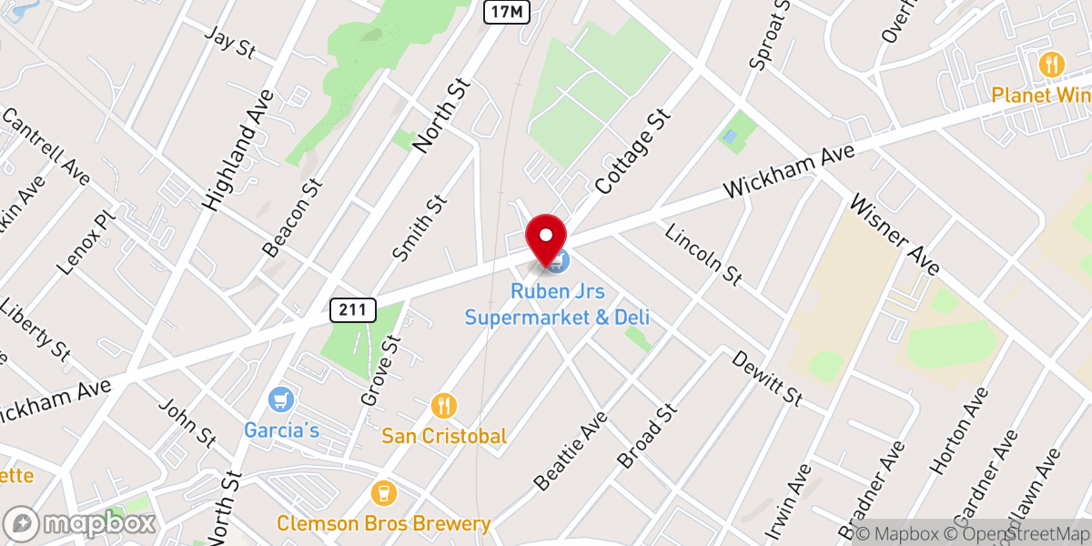 Map showing location of St. Paul Baptist Church