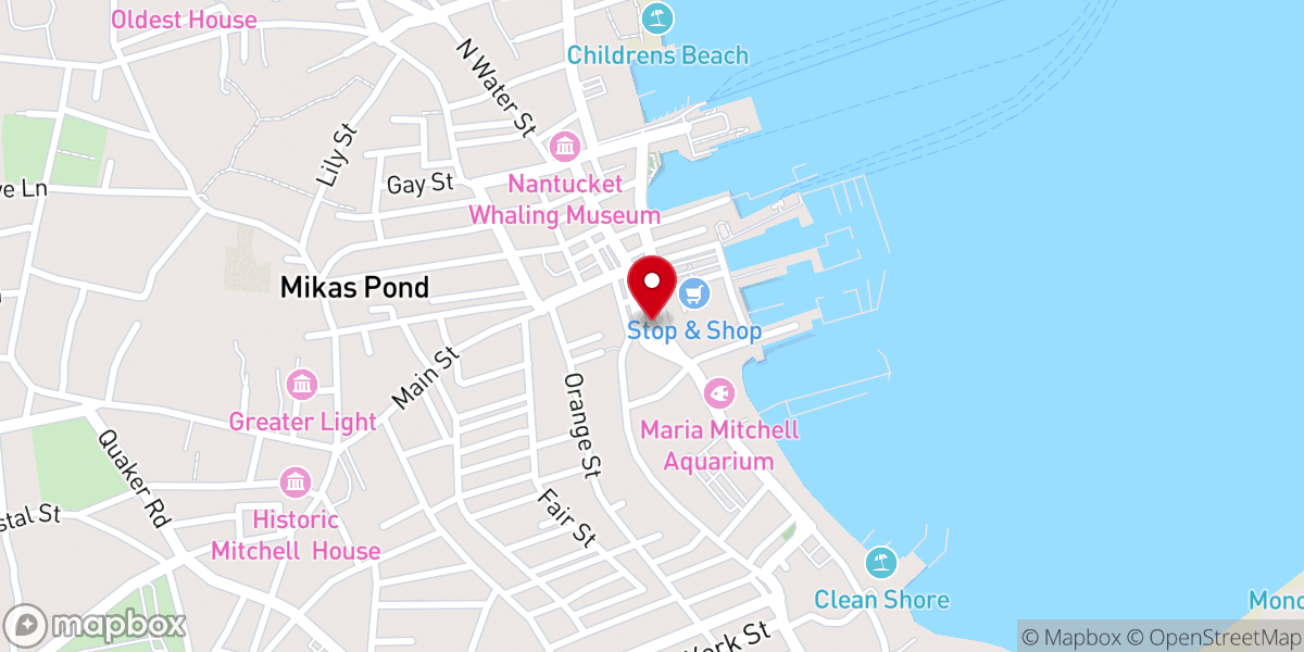 Map showing location of Nantucket Food Pantry
