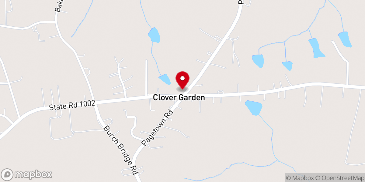 Map showing location of Spring Lake Baptist Church