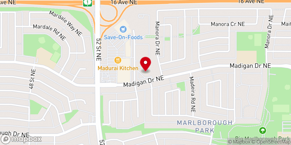 Map showing location of St. Mark Roman Catholic Church