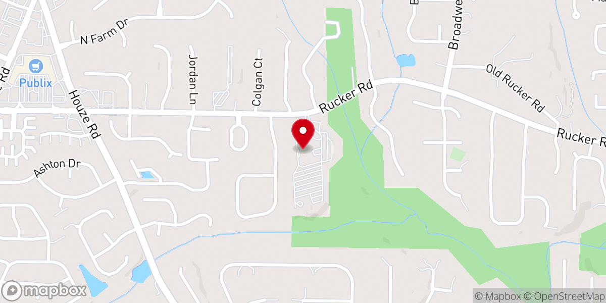 Map showing location of St. Thomas Aquinas Catholic Church
