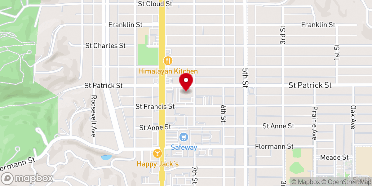 Map showing location of First Baptist Church