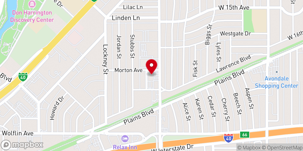 Map showing location of Bell Avenue Church of Christ