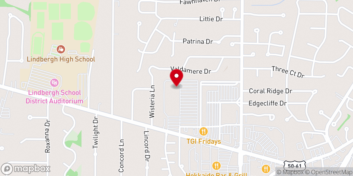 Map showing location of Christ Memorial Lutheran Church