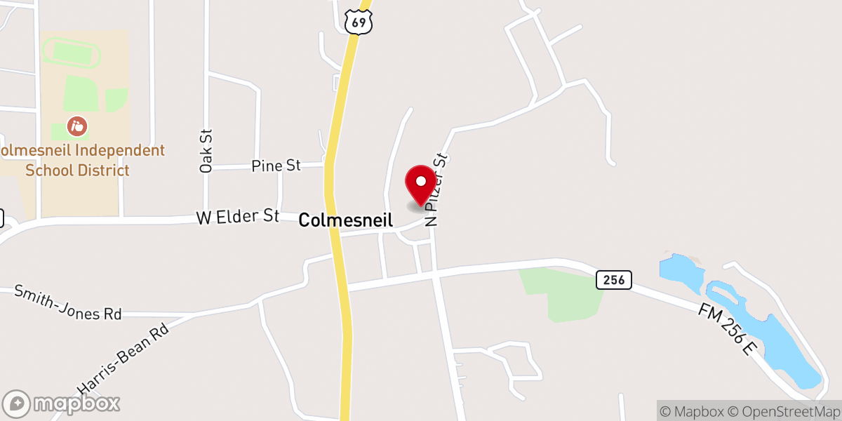 Map showing location of Katy Baptist Church