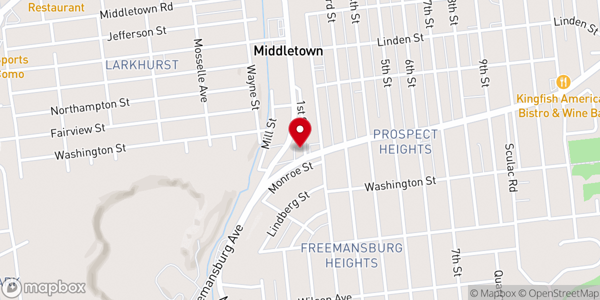 Map showing location of Sacred Heart Catholic Church