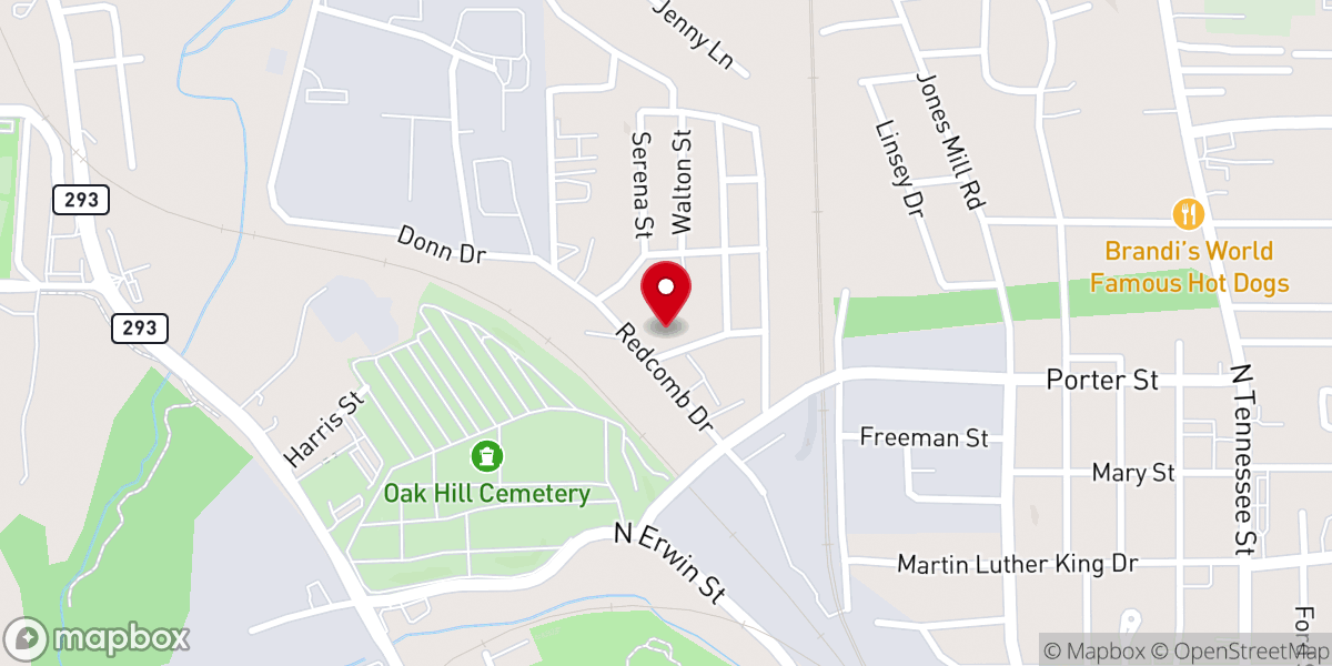 Map showing location of Faith Temple Church of God