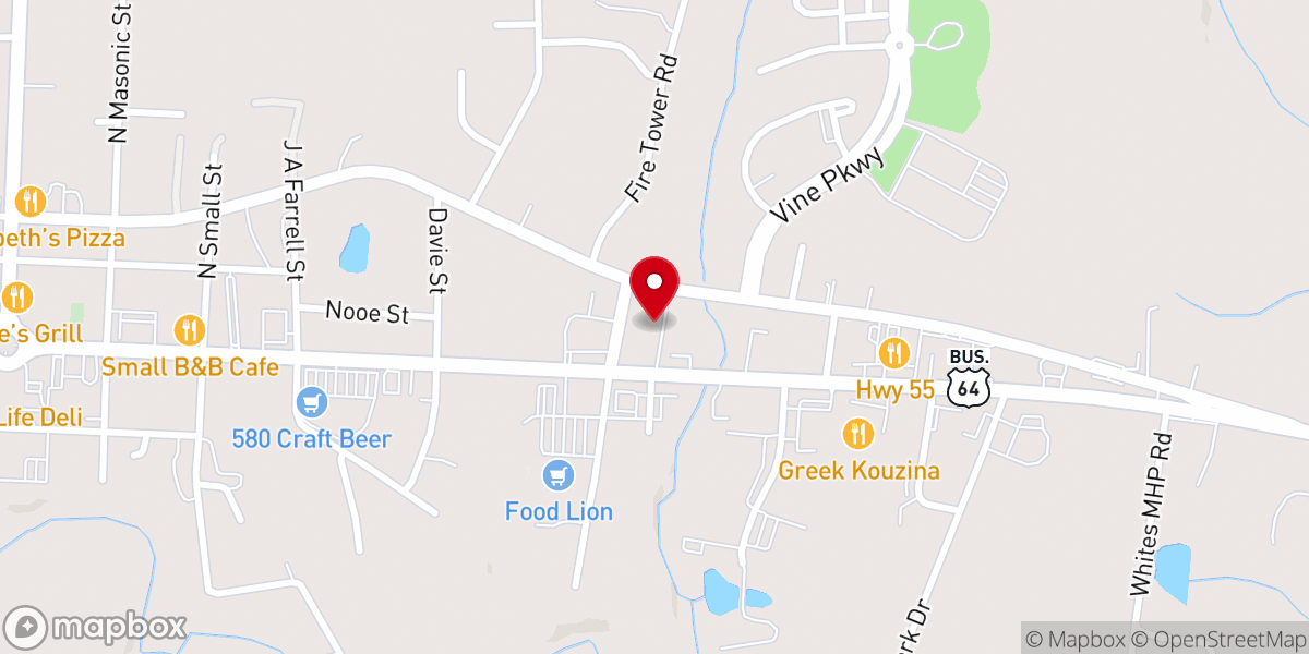 Map showing location of St. Andrews Congregational Christian Church