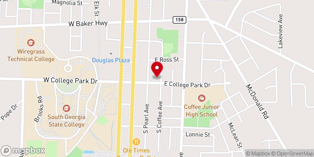 Map showing location of Hightower Memorial Church