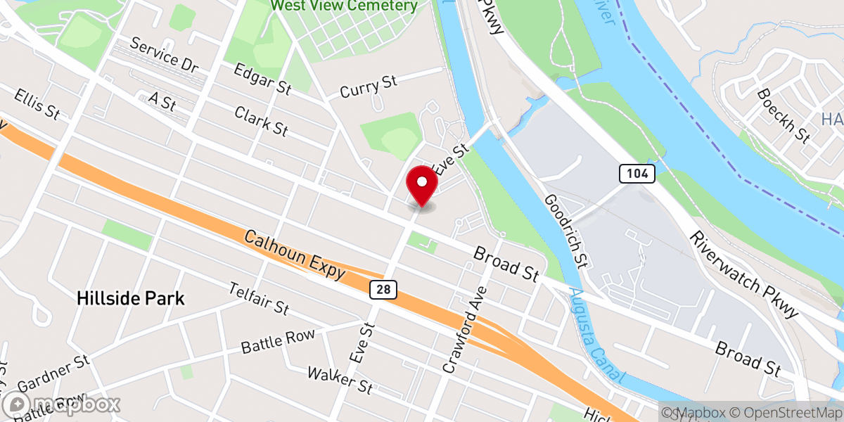 Map showing location of Sibley Presbyterian Church