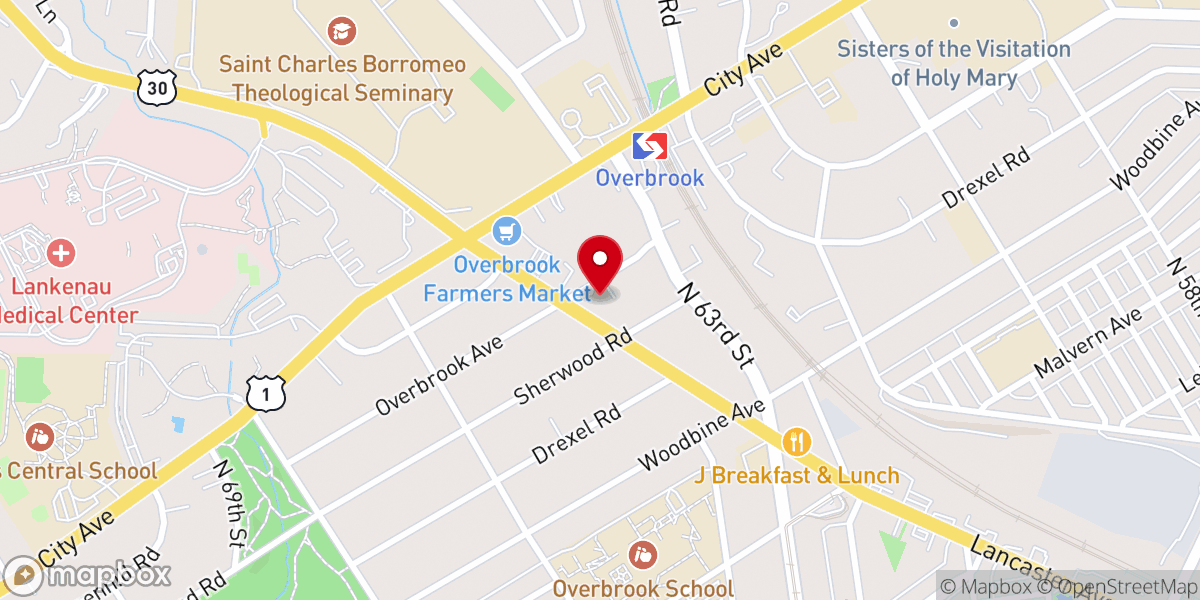 Map showing location of The African Episcopal Church of Saint Thomas
