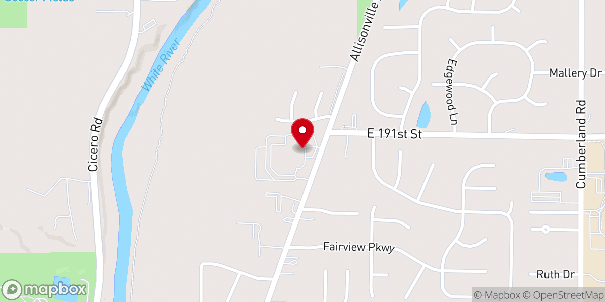 Map showing location of White River Christian Church
