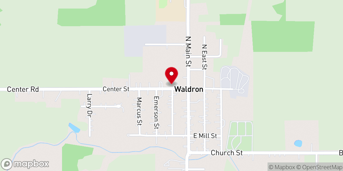 Map showing location of Waldron Wesleyan Church