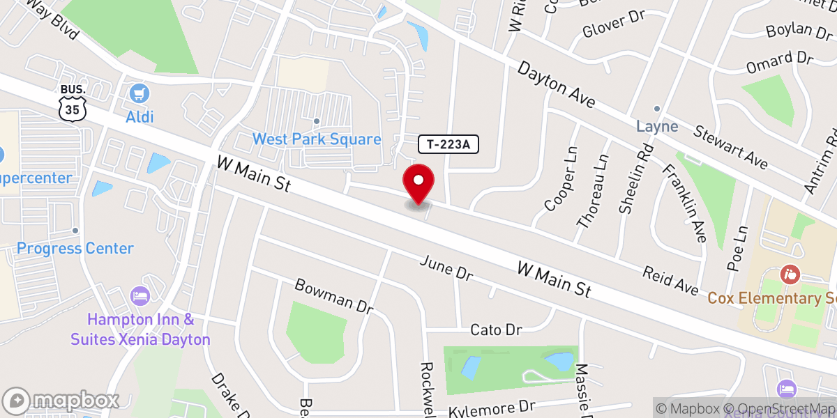 Map showing location of Xenia Seventh Day Adventist Church