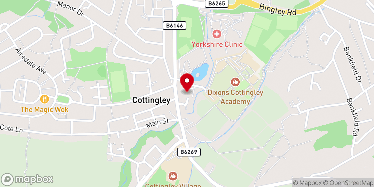 Map showing location of St Mary's & St Monica's RC Church