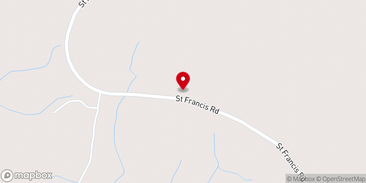 Map showing location of St Francis Baptist Church