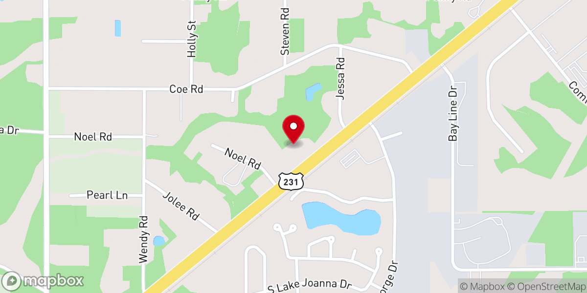 Map showing location of Aldersgate United Methodist
