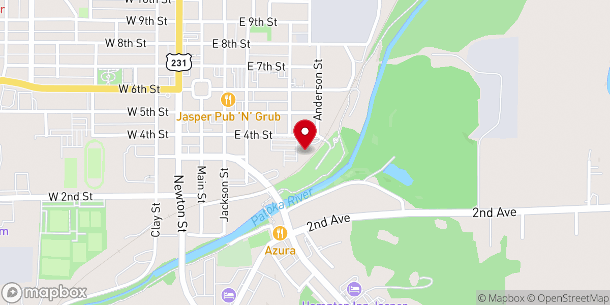 Map showing location of Alexander School House