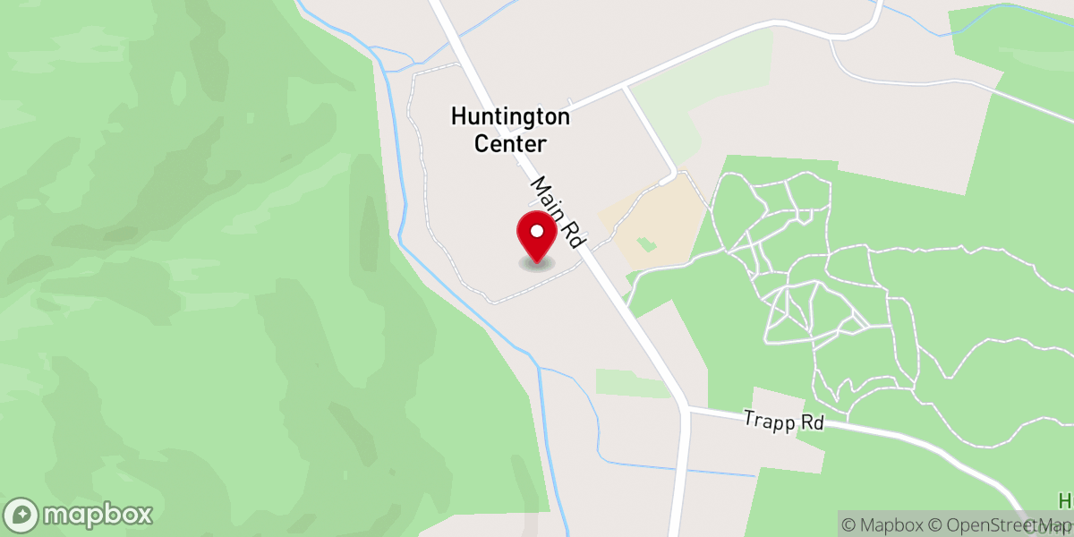 Map showing location of Huntington Town Garage