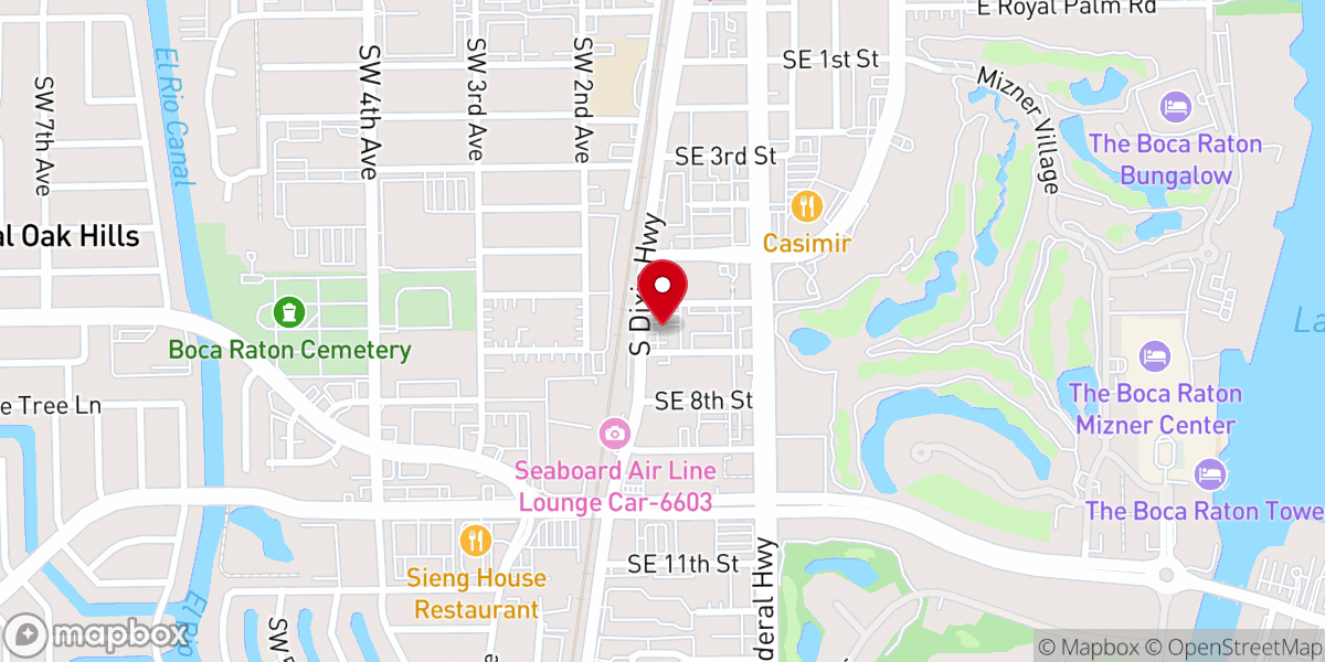 Map showing location of Solid Rock Christian Church
