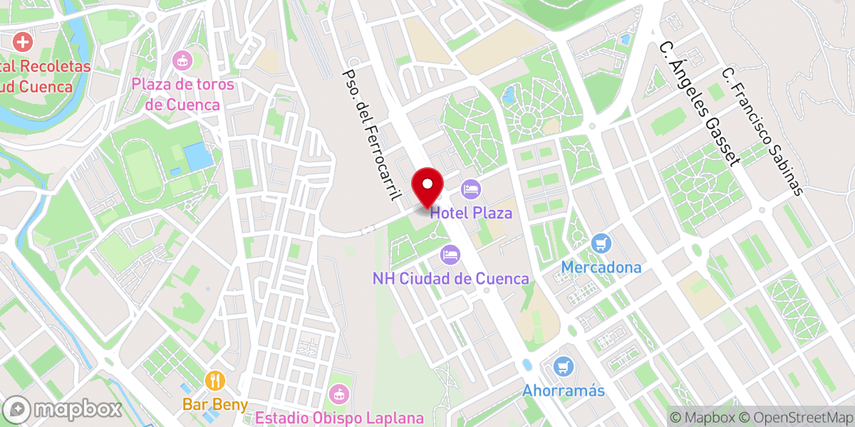 Map showing location of Parroquia de San Fernando