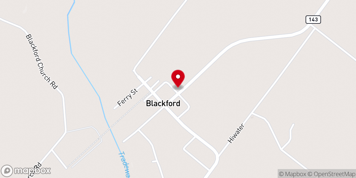 Map showing location of Blackford Baptist Church
