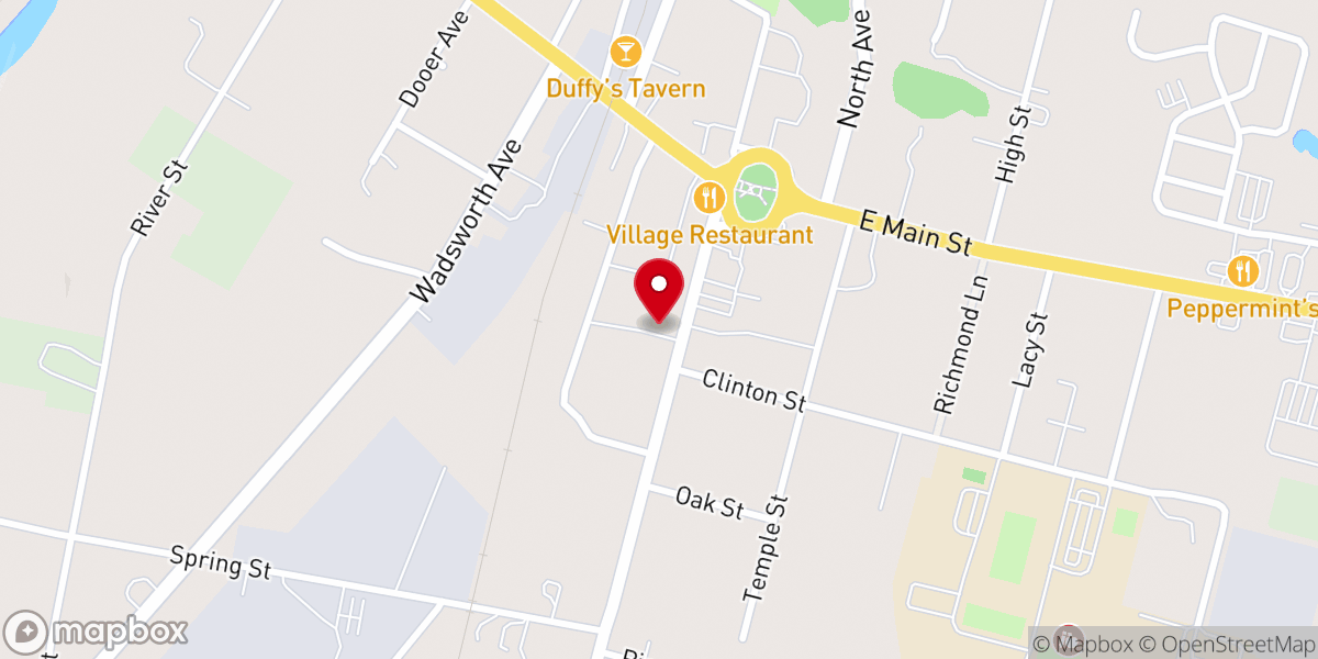 Map showing location of Central Presbyterian Church