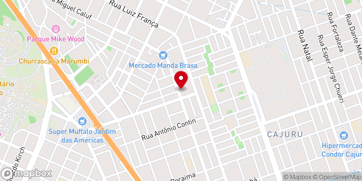 Map showing location of IEADC Cajuru