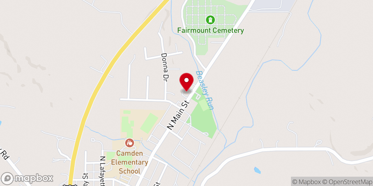 Map showing location of Saint Mary Church