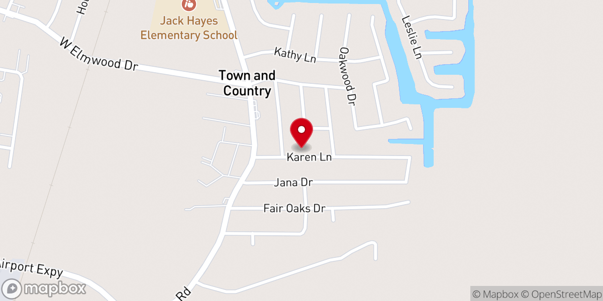 Map showing location of Graceminster Presbyterian Church