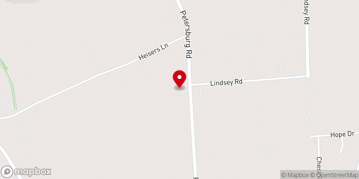 Map showing location of Blessed Hope church of God