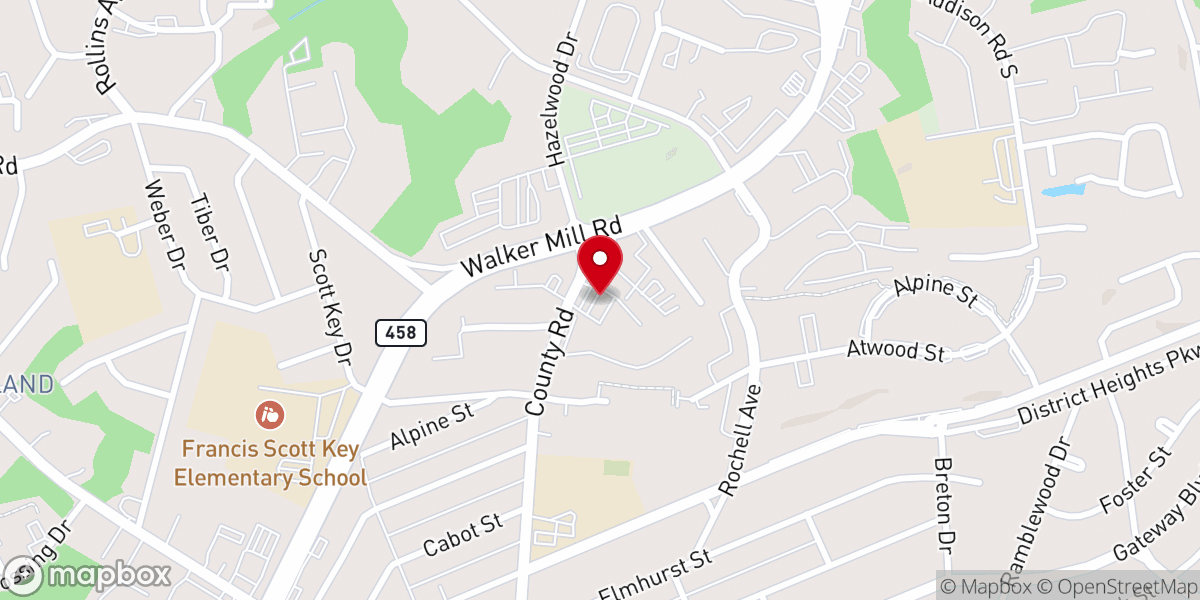 Map showing location of Unity Baptist Church