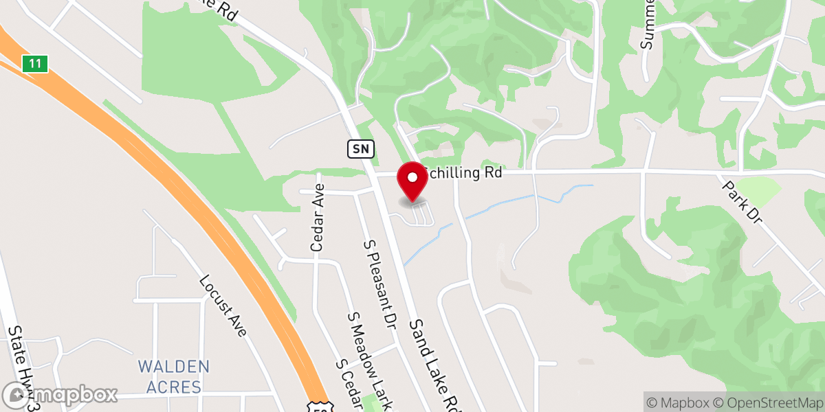 Map showing location of Journey Lutheran Church