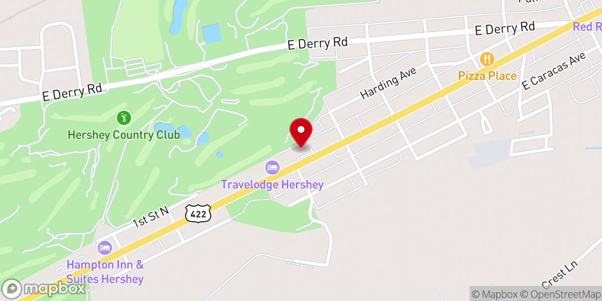 Map showing location of Rafa Church of Hershey