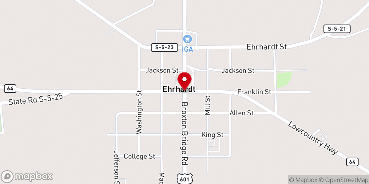 Map showing location of Mcquerin branch Baptist