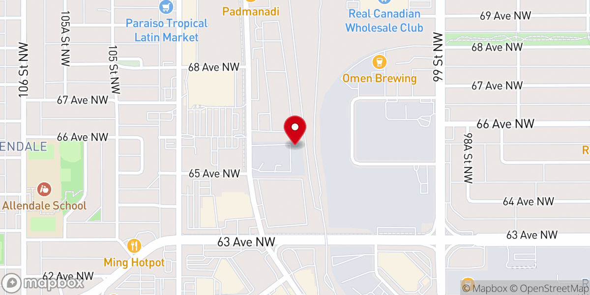 Map showing location of Ihis Edmonton