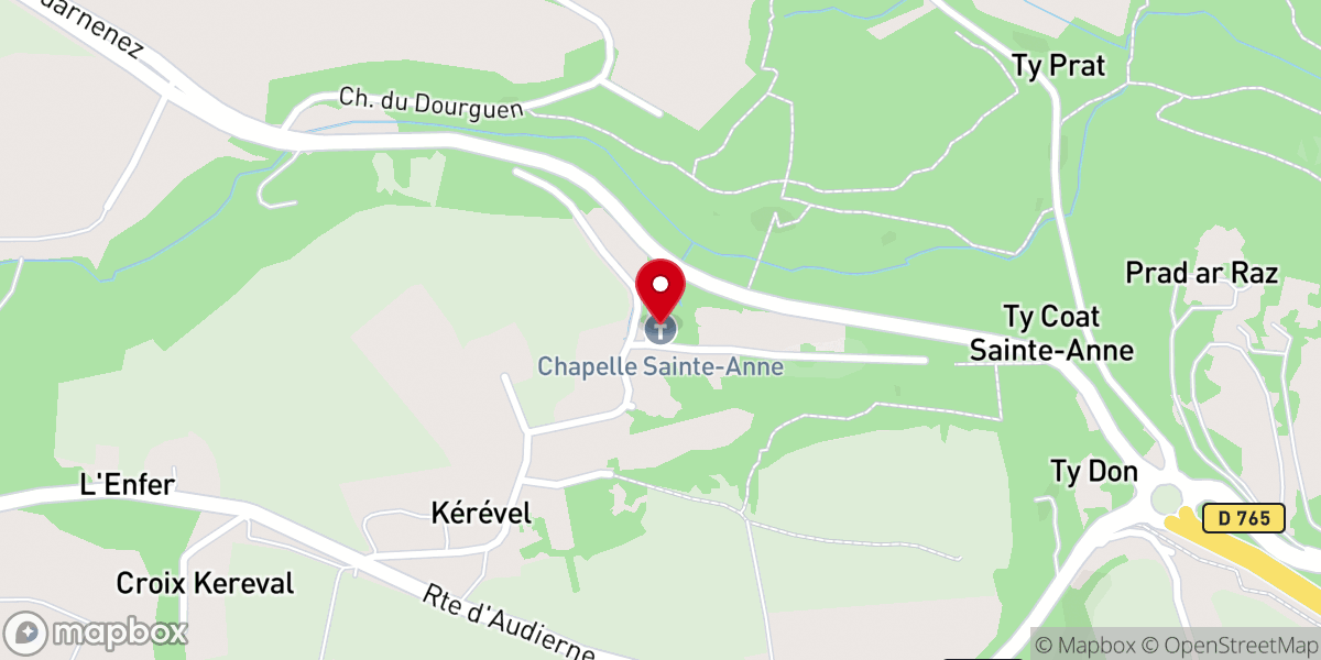 Map showing location of Chapelle st Anne de Ploneis