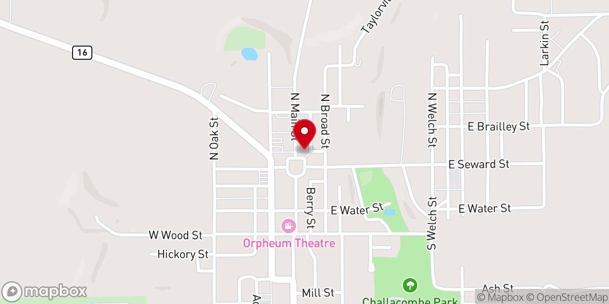 Map showing location of St Paul's Lutheran Church