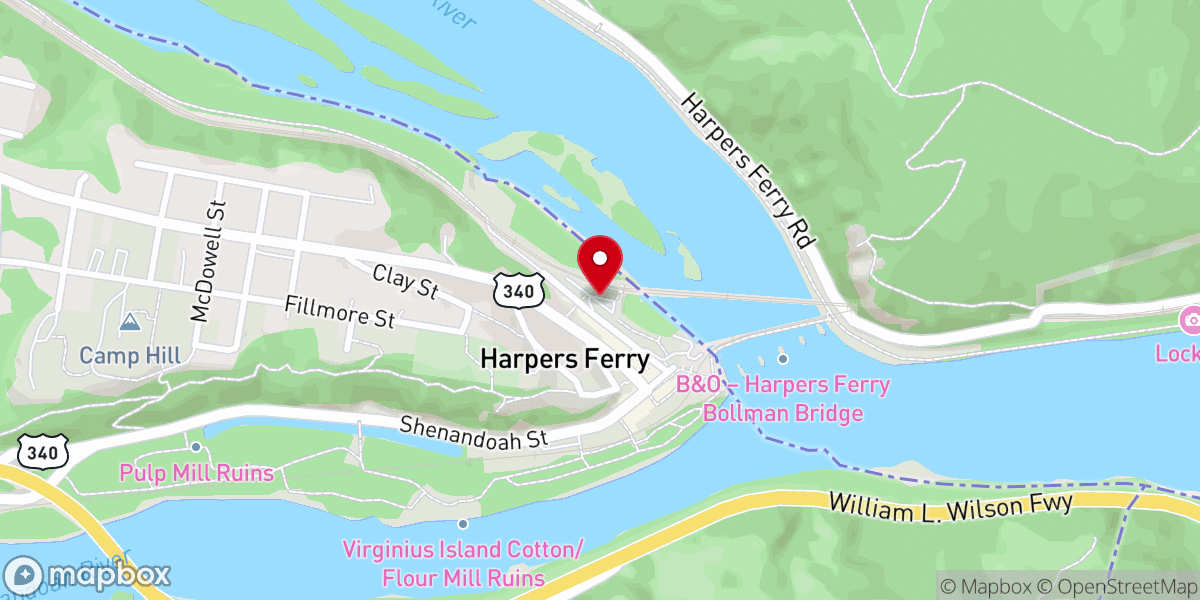 Map showing location of Lower Town Train Station