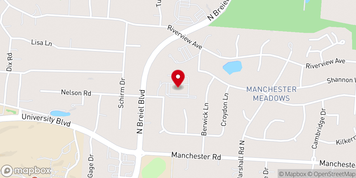 Map showing location of Stratford Heights Church of God