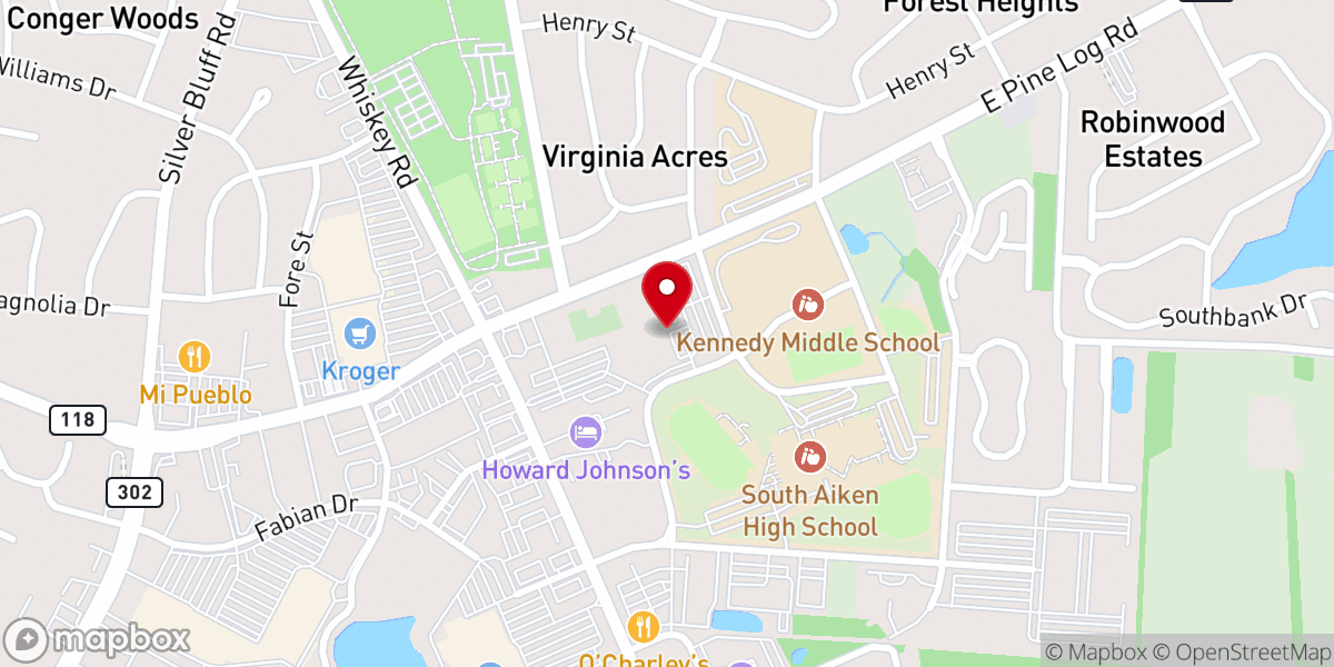 Map showing location of Millbrook Baptist Church
