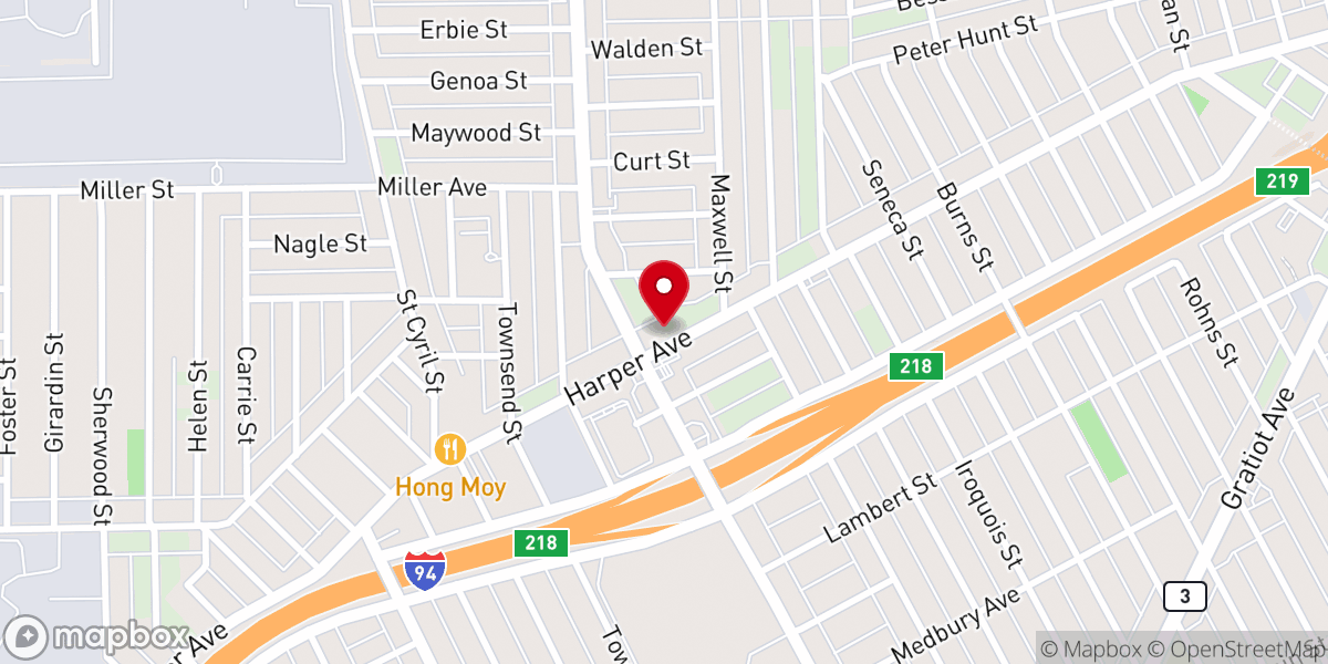 Map showing location of New Galilee Spiritual Church