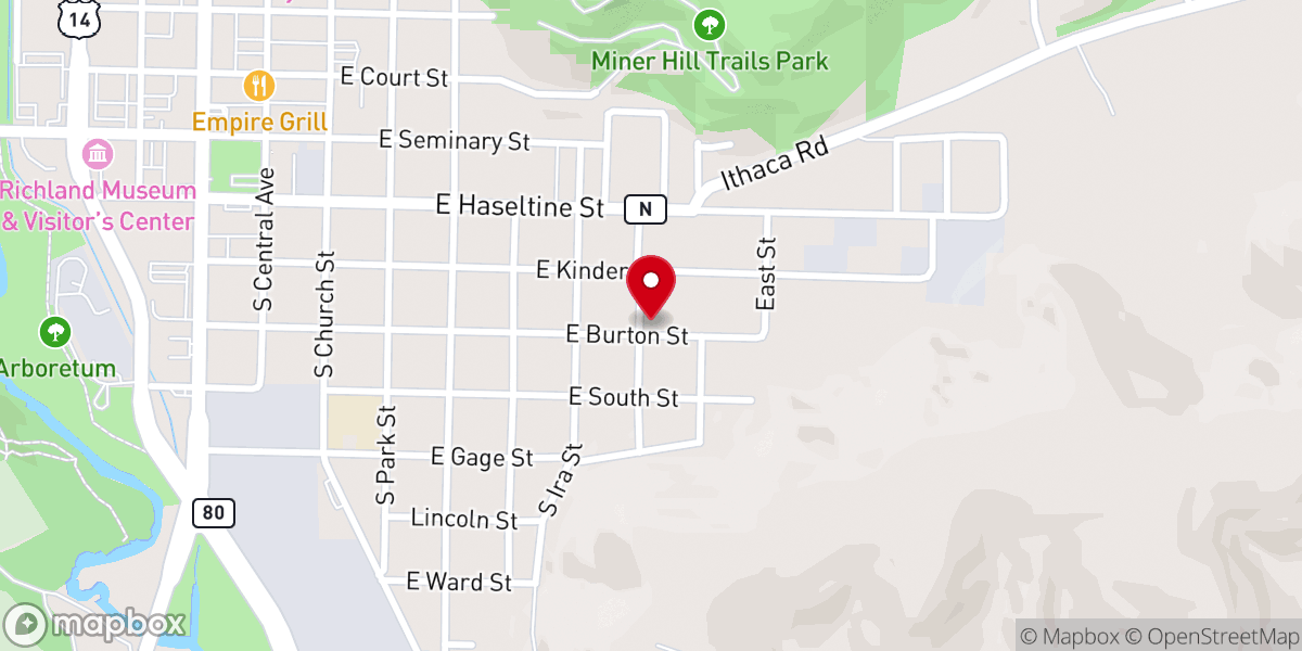Map showing location of Apostolic Faith Church