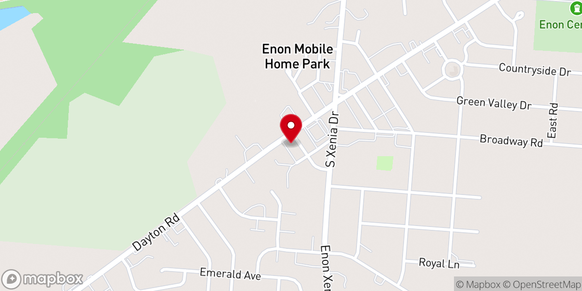 Map showing location of Enon Knob Prairie United Church
