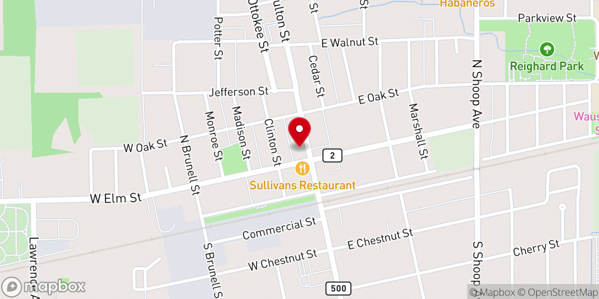 Map showing location of Christ United Methodist Church