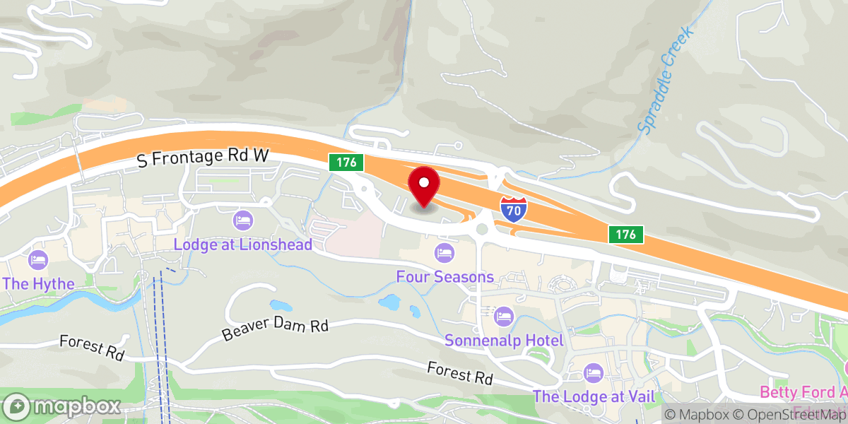 Map showing location of Town of Vail