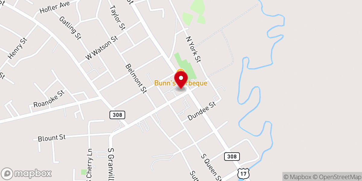 Map showing location of West Roanoke Missionary Baptist