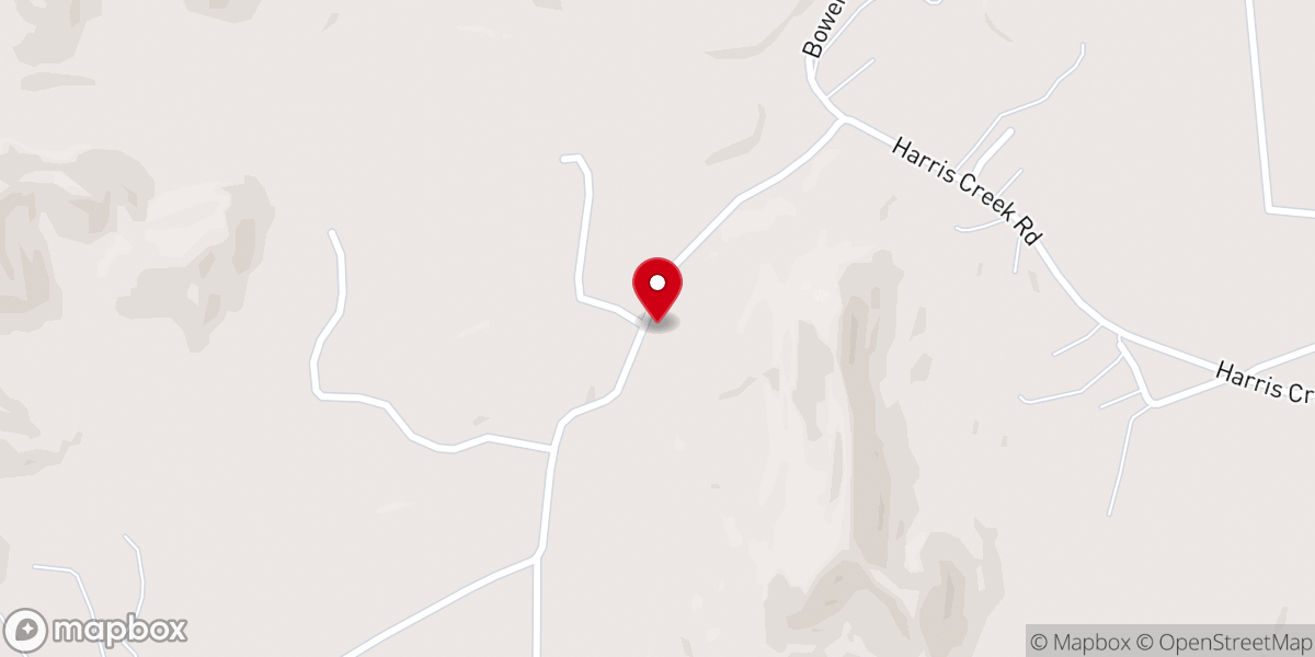 Map showing location of Harris Creek Baptist Church